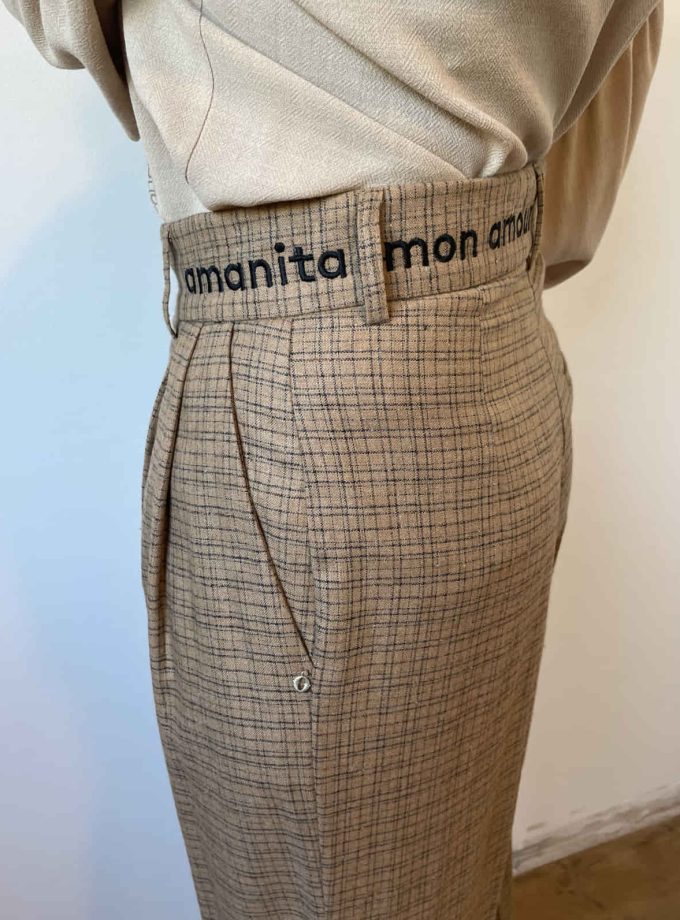 Pantalone palazzo con scritta Ottod'Ame