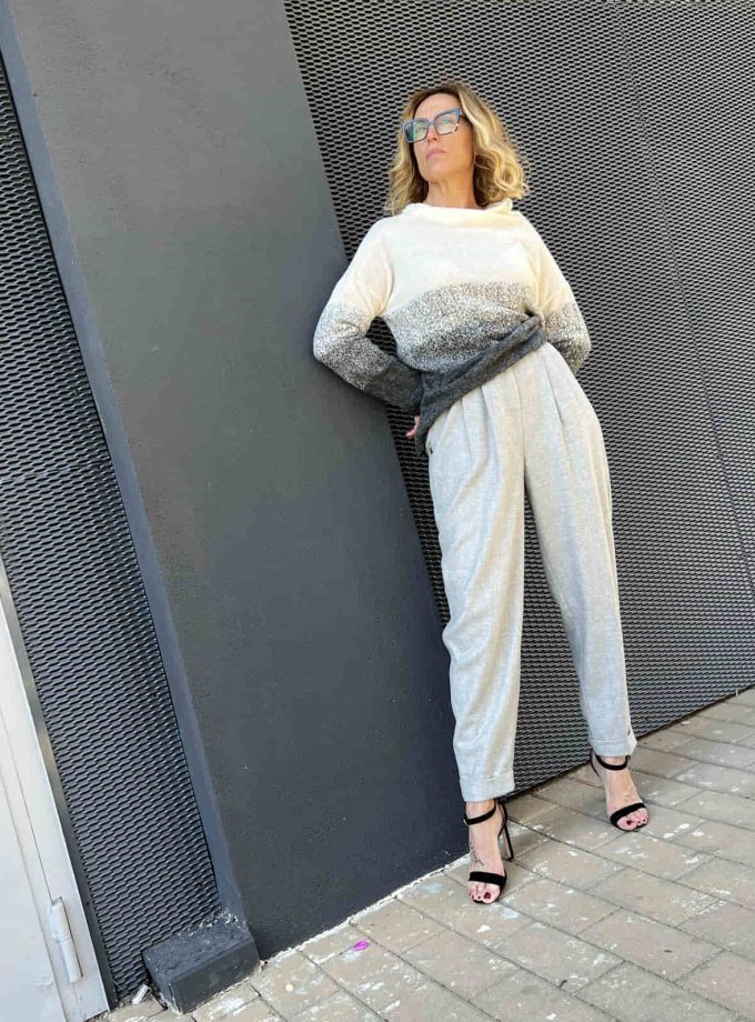 Pantalone a banana con pences Manila Grace