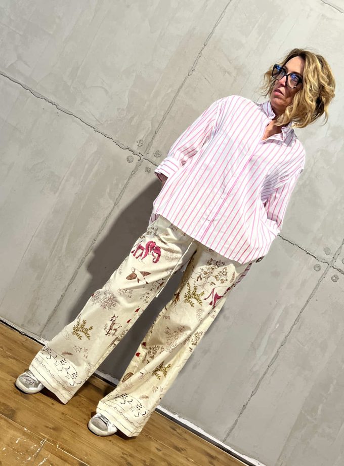 Pantalone palazzo misto lino Ottod'Ame