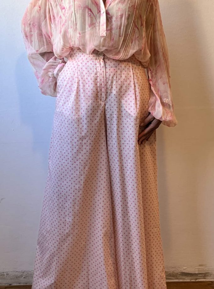 Pantalone palazzo a fiorellini Alessia Santi