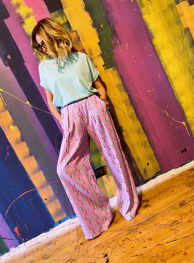 Pantalone ampio in fantasia "Flowering" Meme Road