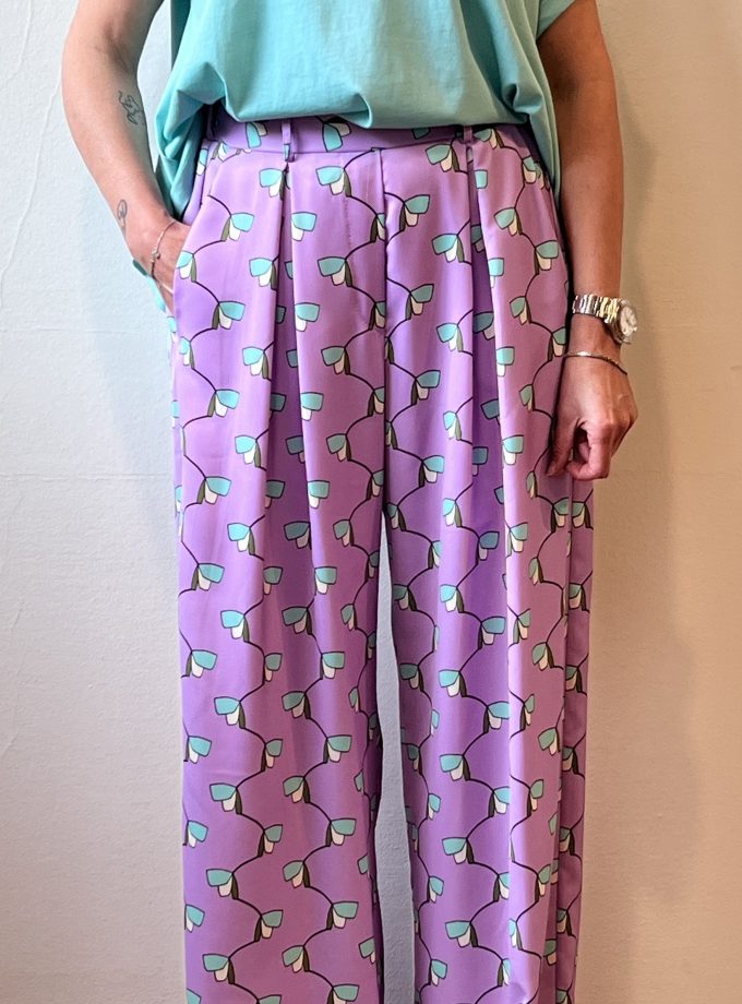 Pantalone ampio in fantasia "Flowering" Meme Road