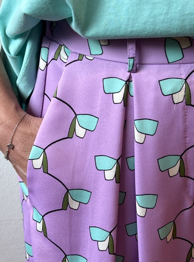 Pantalone ampio in fantasia "Flowering" Meme Road