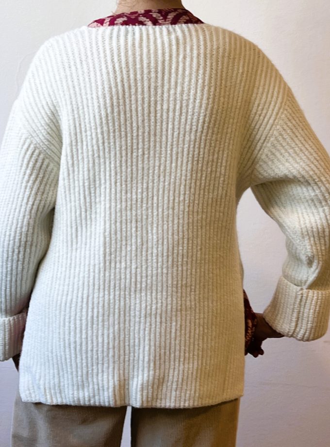 Maxi pull con scollo a v profondo Akep