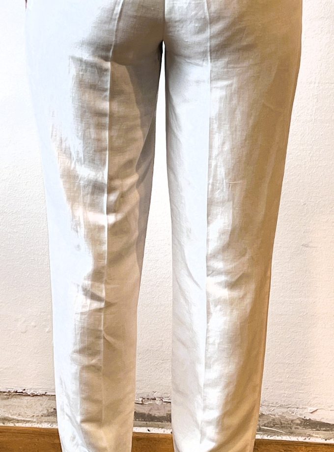 Pantalone straight misto lino Manila Grace