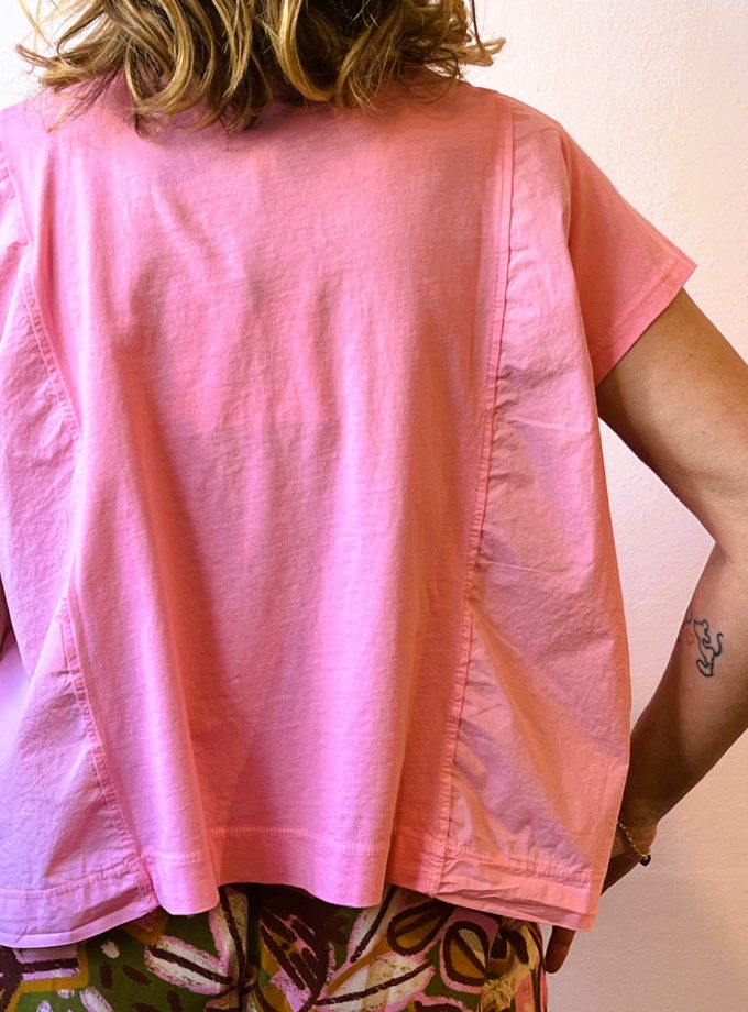 T-shirt manica corta bi materiale Meme Road