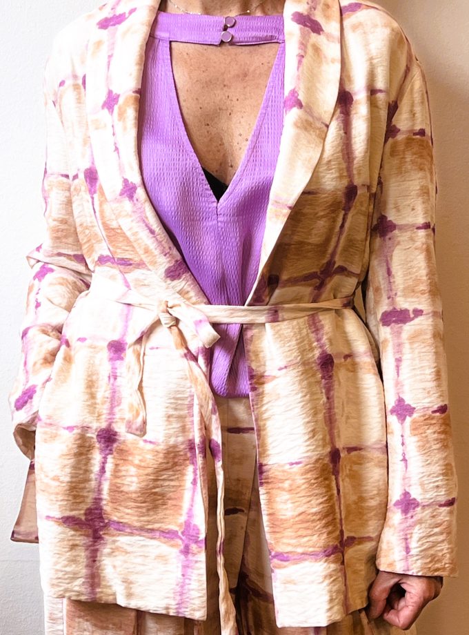 Giacca a vestaglia fantasia Meme Road