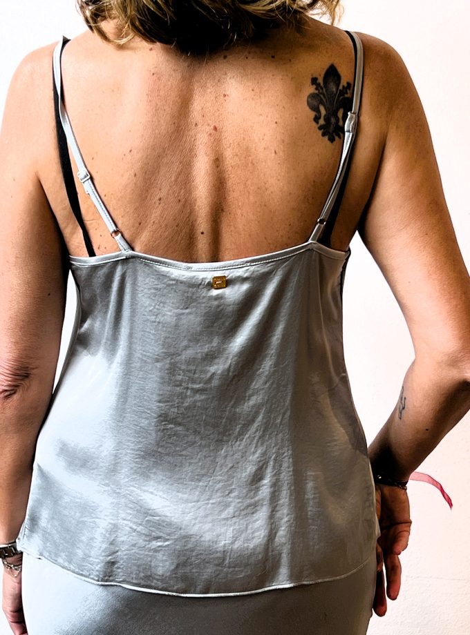 Top bretelle raso Manila Grace