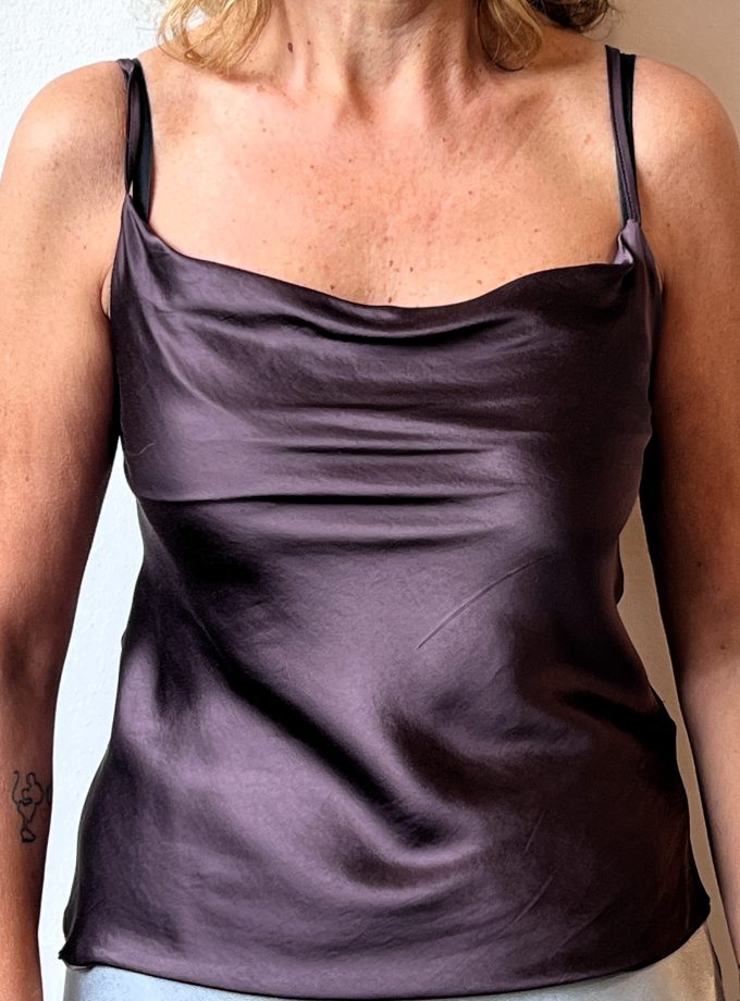 Top bretelle raso Manila Grace