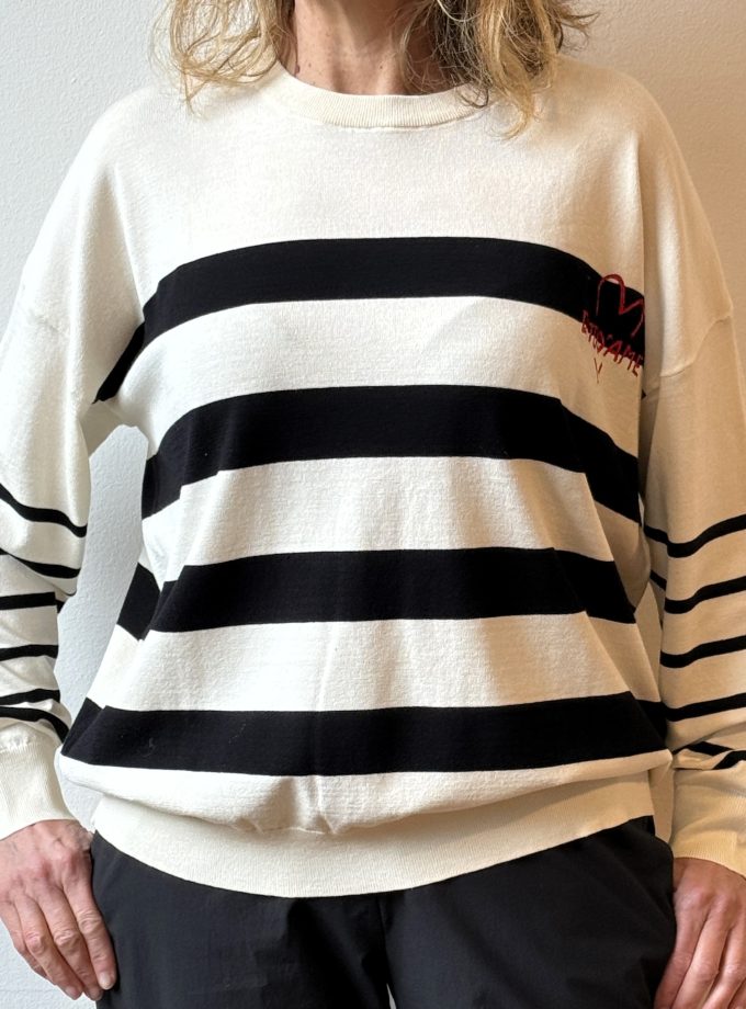 Maglione in viscosa rigato Ottod'Ame