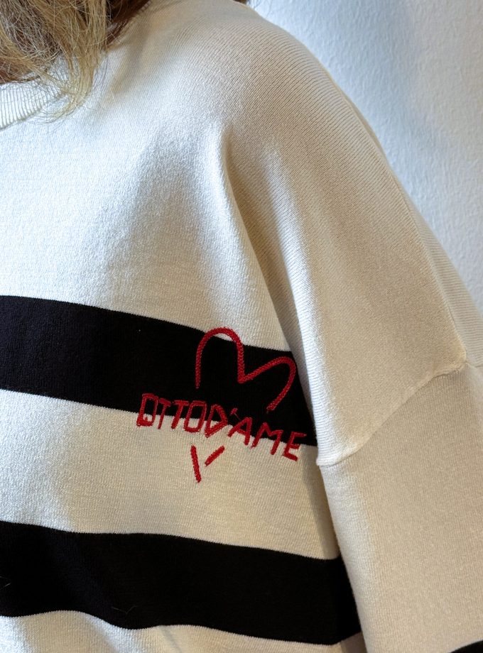 Maglione in viscosa rigato Ottod'Ame