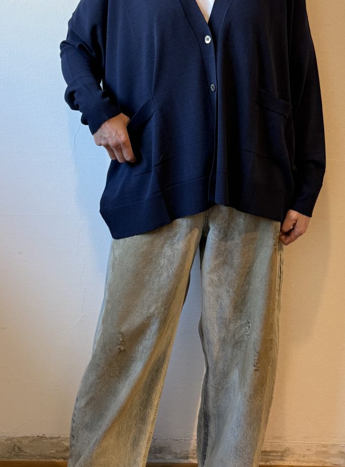 Cardigan over in viscosa Jei-O Laboratorio