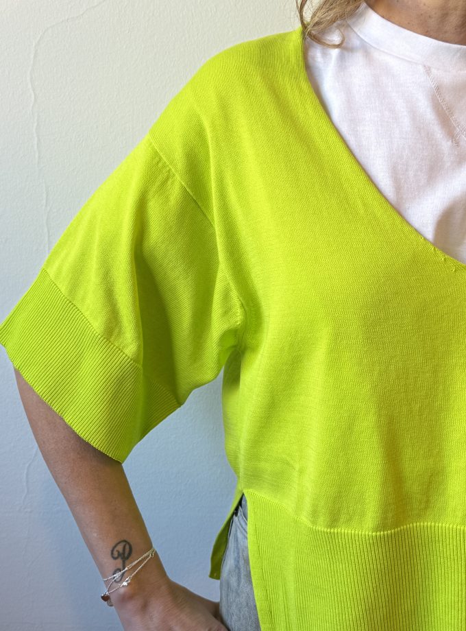 Maglia filo scollo V manica corta Jei-O Laboratorio