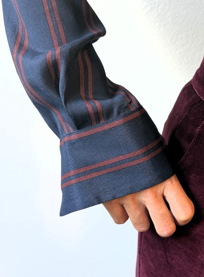 Camicia rigata in viscosa Ottod'Ame