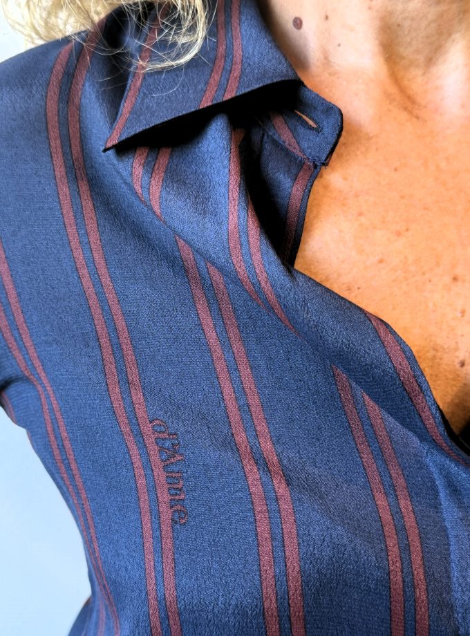 Camicia rigata in viscosa Ottod'Ame
