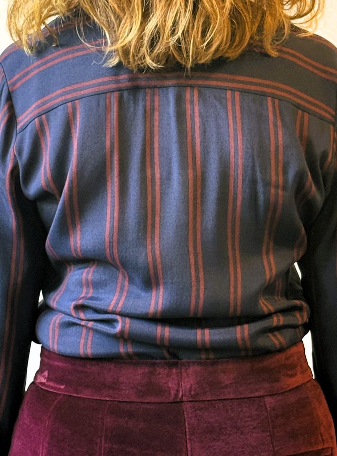 Camicia rigata in viscosa Ottod'Ame