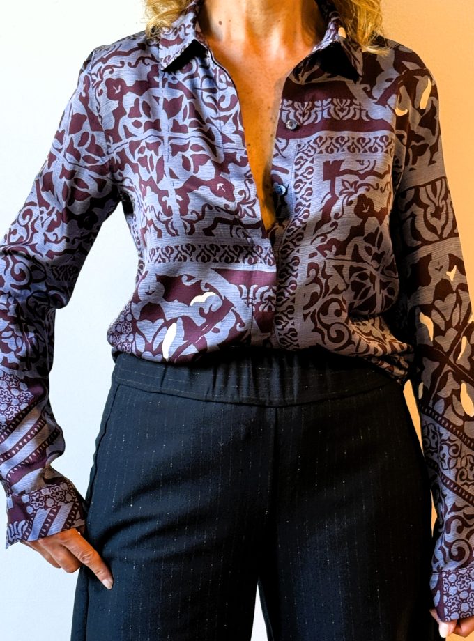 Camicia in viscosa stampata Alessia Santi