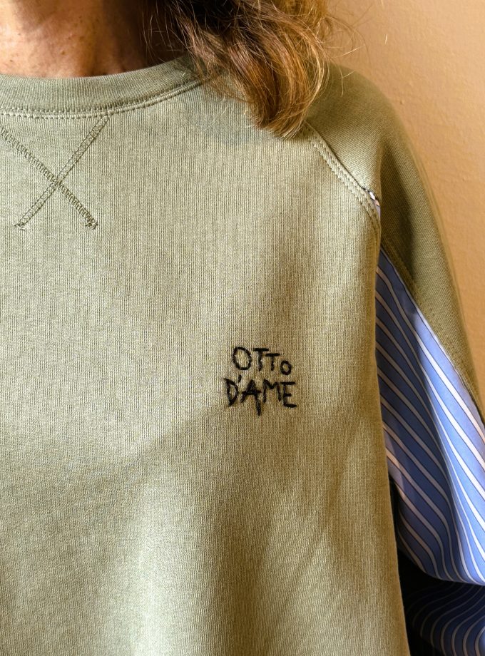 Felpa con inserti in popeline Ottod'Ame