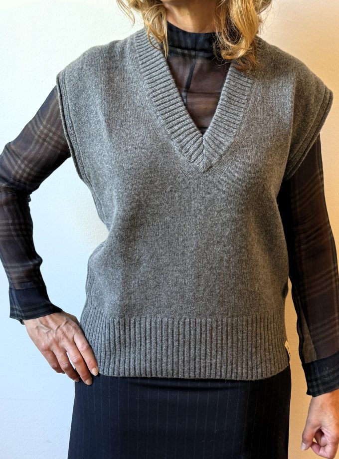 Gilet cashmere con scollo a V Ottod'Ame