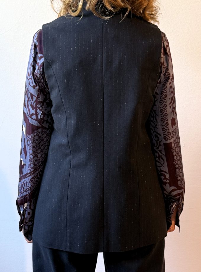 Gilet lungo gessato Alessia Santi.