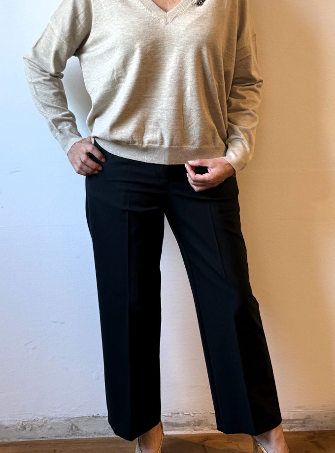 Maglia a V con spilla Ottod'Ame