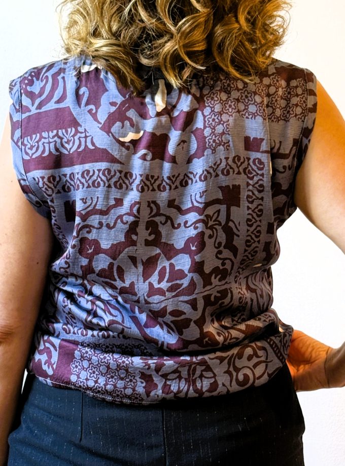 Top spalla larga stampata Alessia Santi