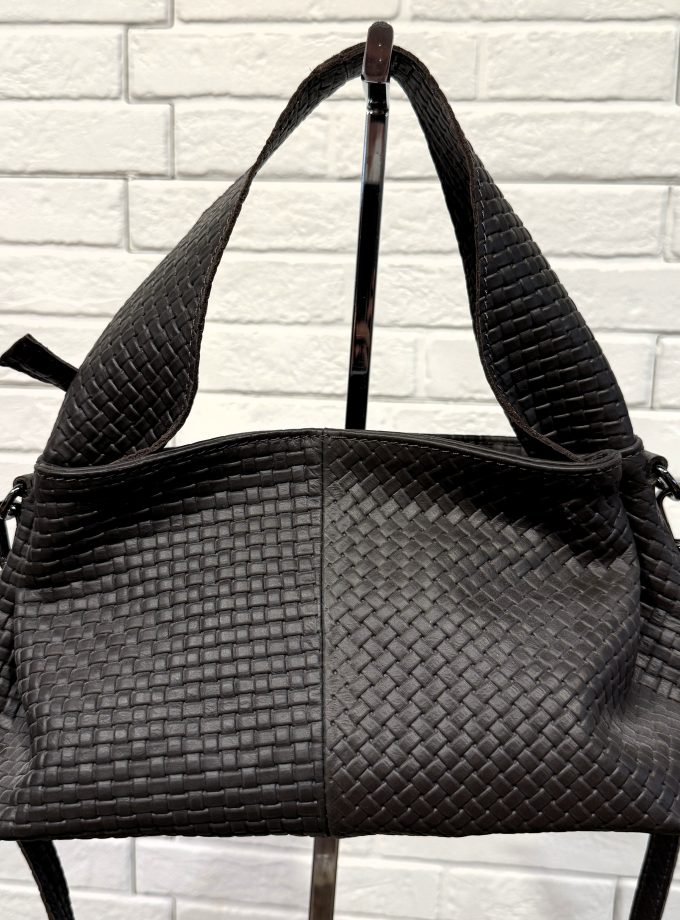 Borsa a mano in pelle intrecciata Alessia Santi