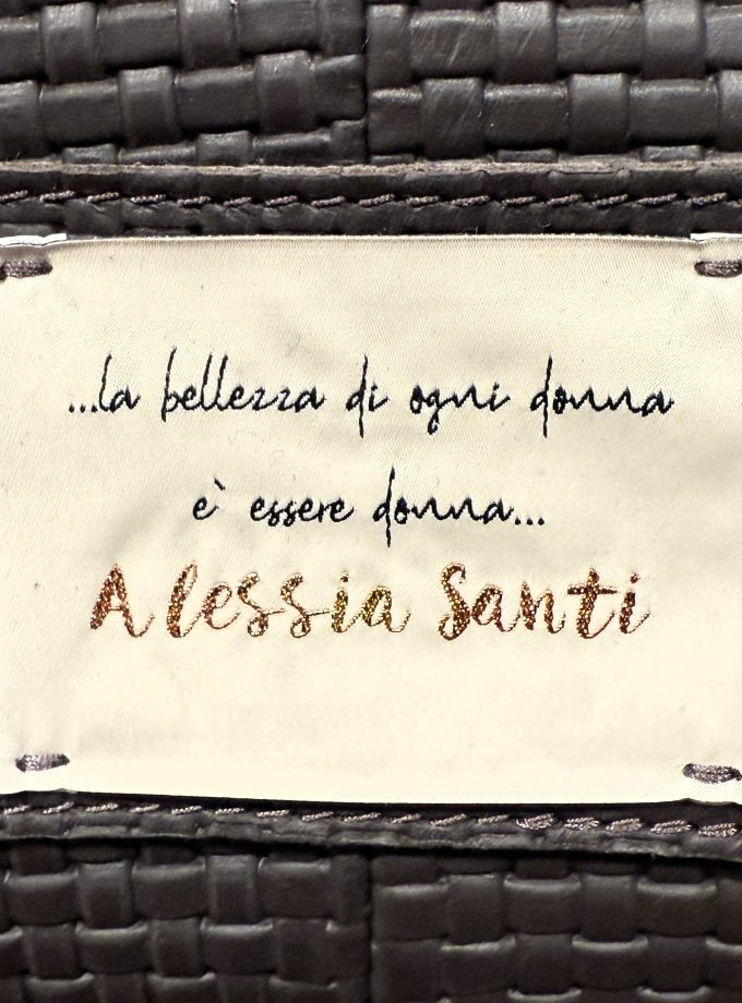 Borsa a mano in pelle intrecciata Alessia Santi
