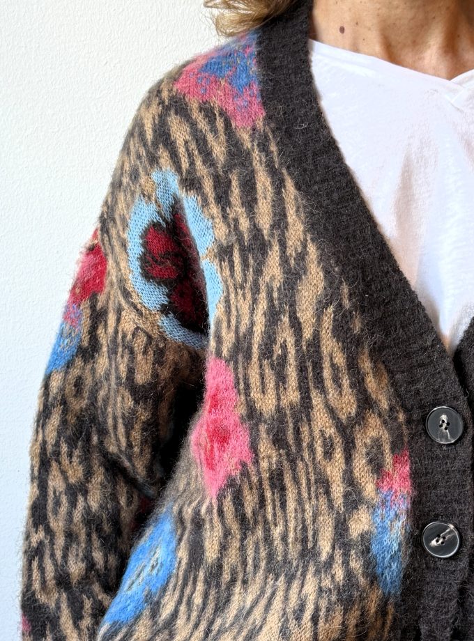 Cardigan animalier e fiori Souvenie Privée