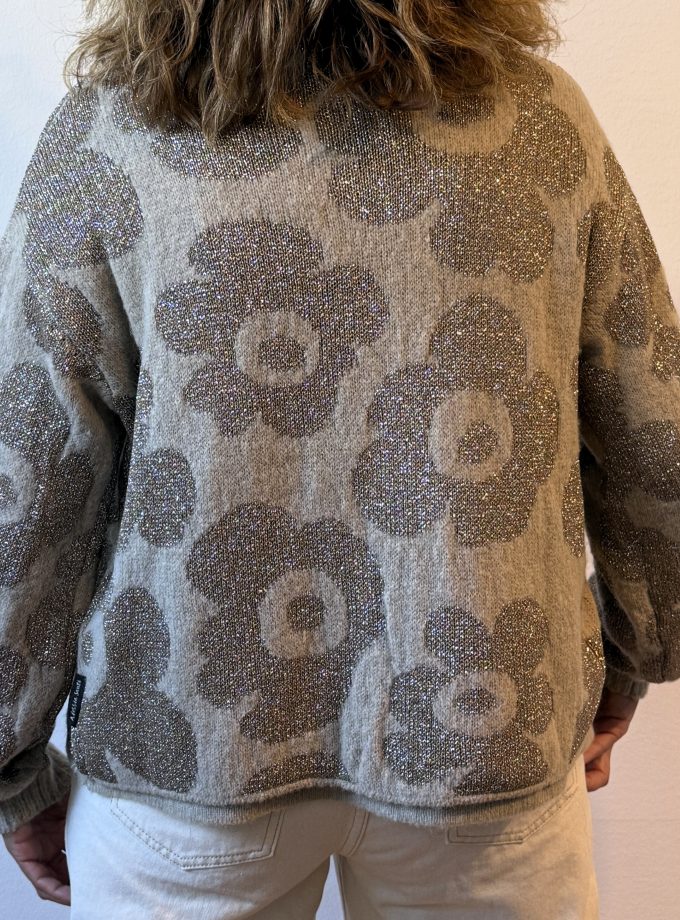 Cardigan alpaca e lana jacquard Alessia Santi