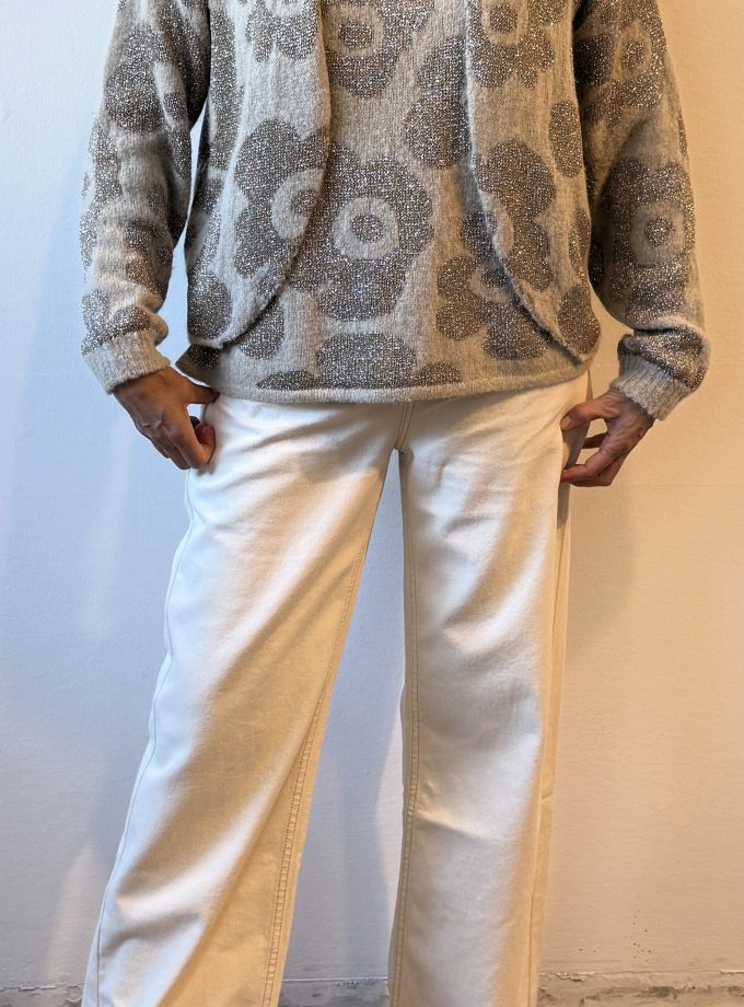 Cardigan alpaca e lana jacquard Alessia Santi