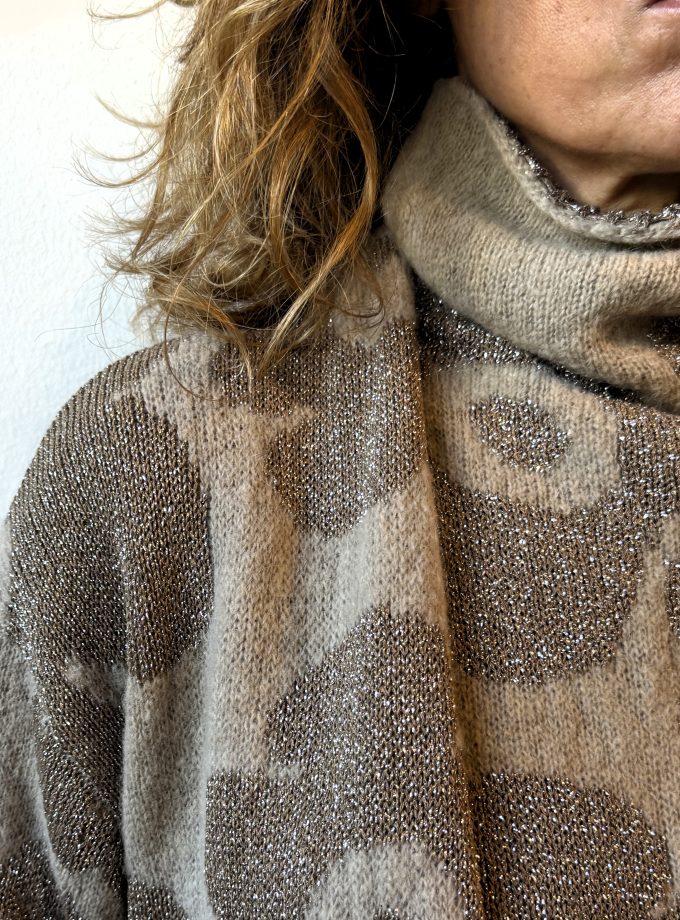 Cardigan alpaca e lana jacquard Alessia Santi