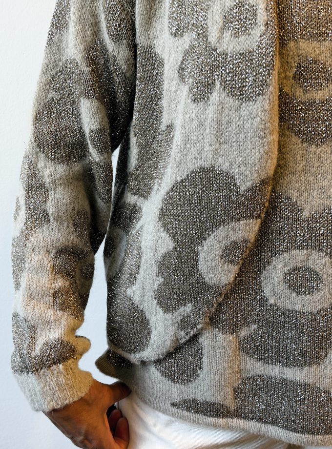 Cardigan alpaca e lana jacquard Alessia Santi