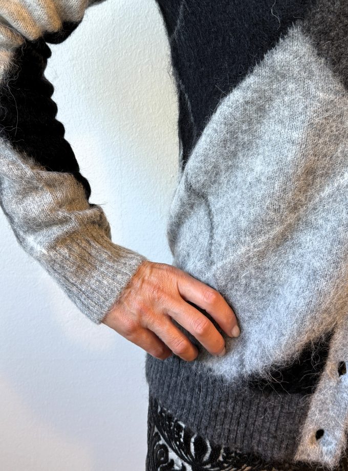 Cardigan motivo a rombi Alessia Santi