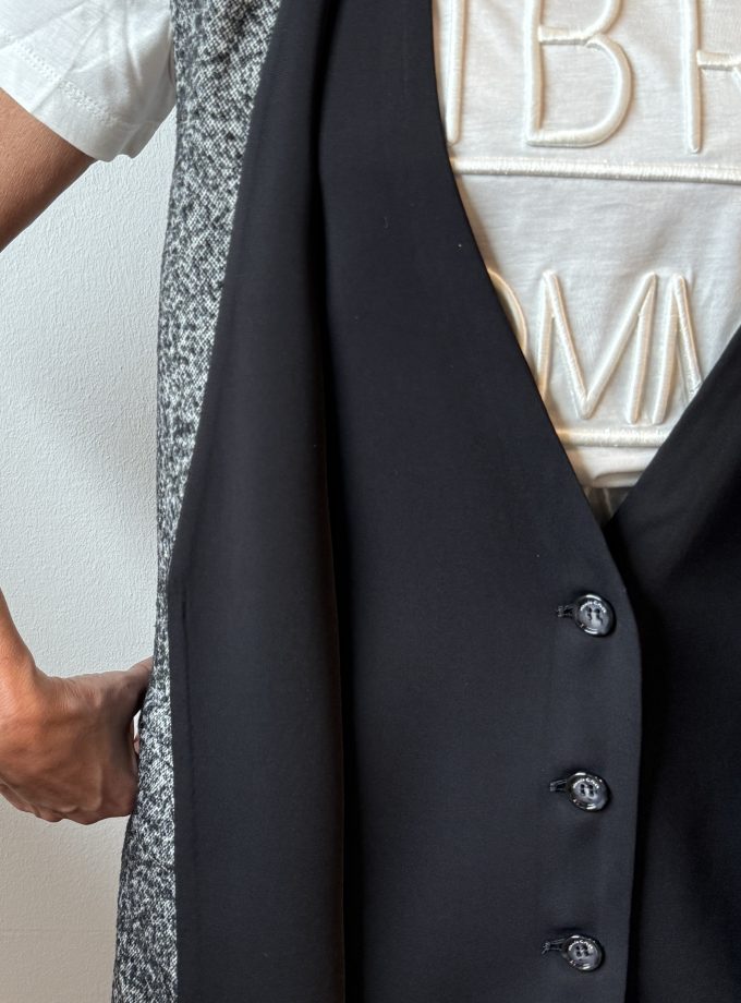 Maxi gilet bimateriale Manila Grace