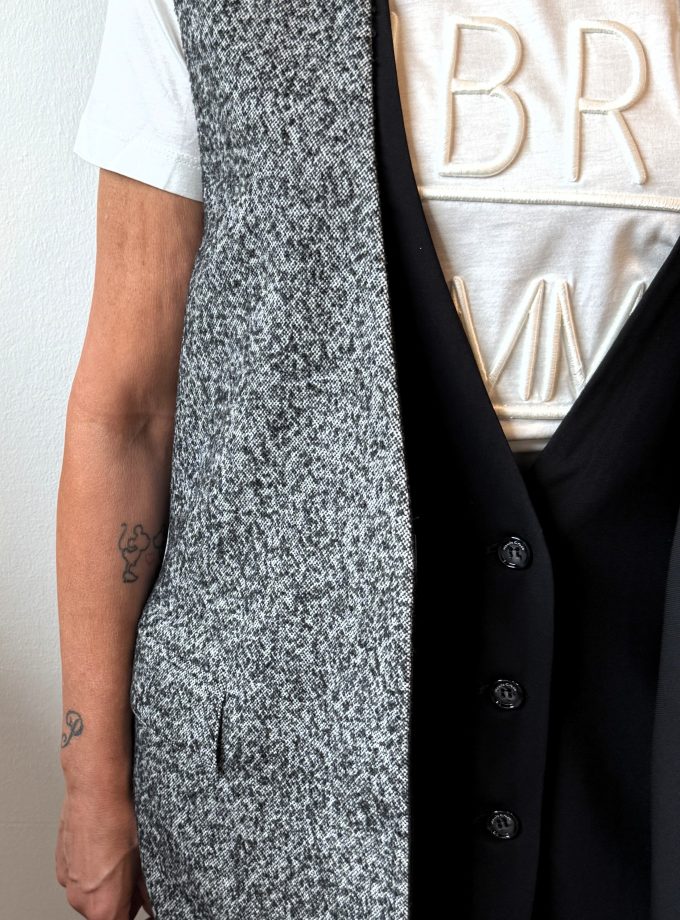 Maxi gilet bimateriale Manila Grace
