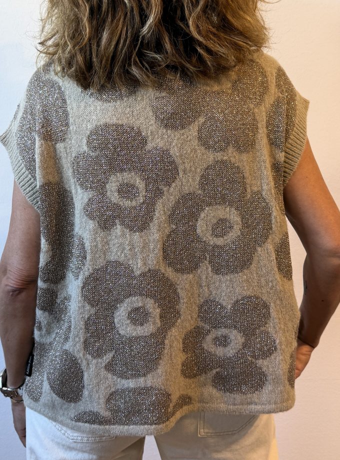 Gilet alpaca e lana jacquard Alessia Santi