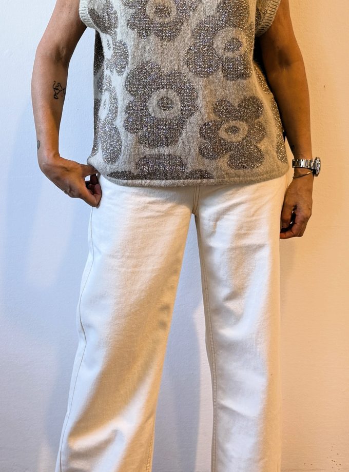 Gilet alpaca e lana jacquard Alessia Santi