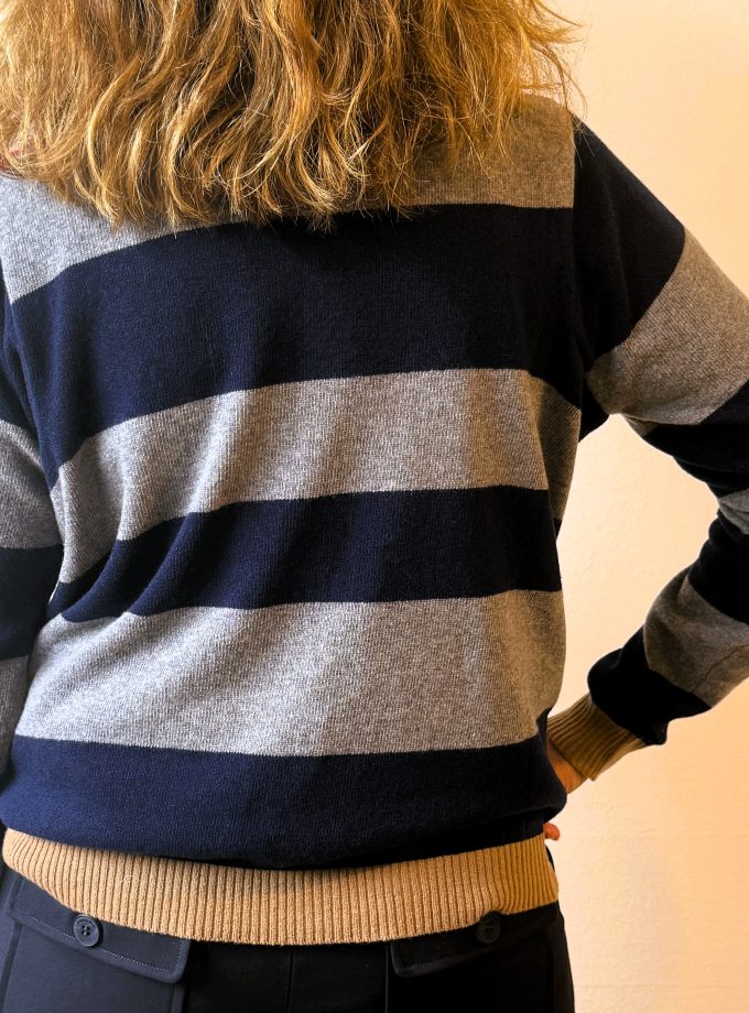 Maglia rigata lana e cashmere Alessia Santi