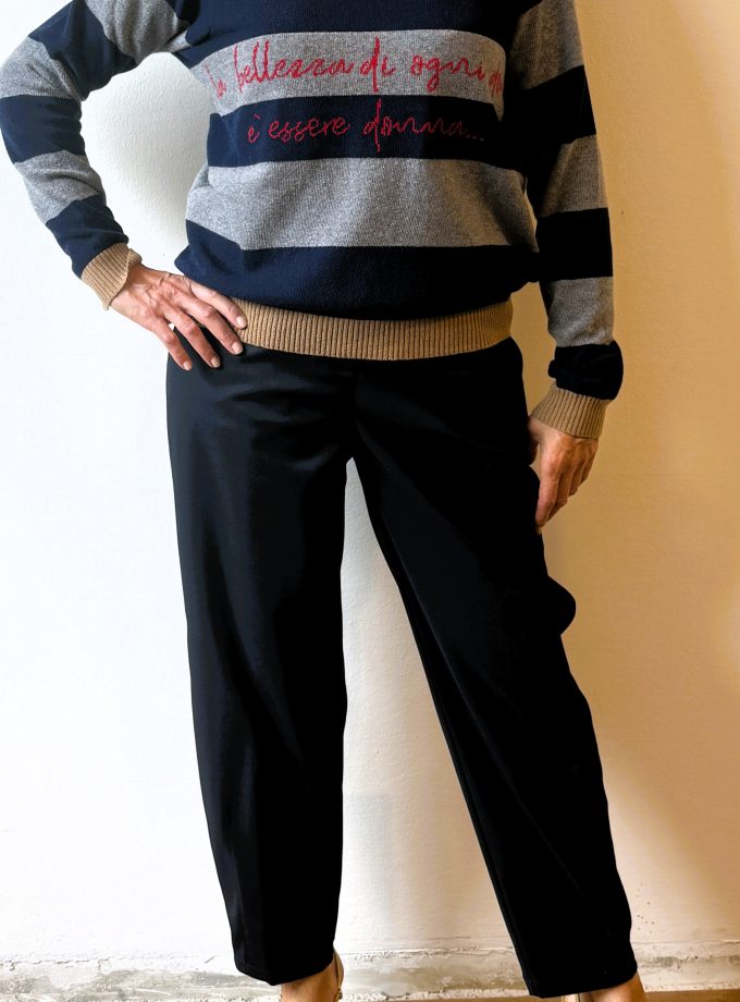 Maglia rigata lana e cashmere Alessia Santi