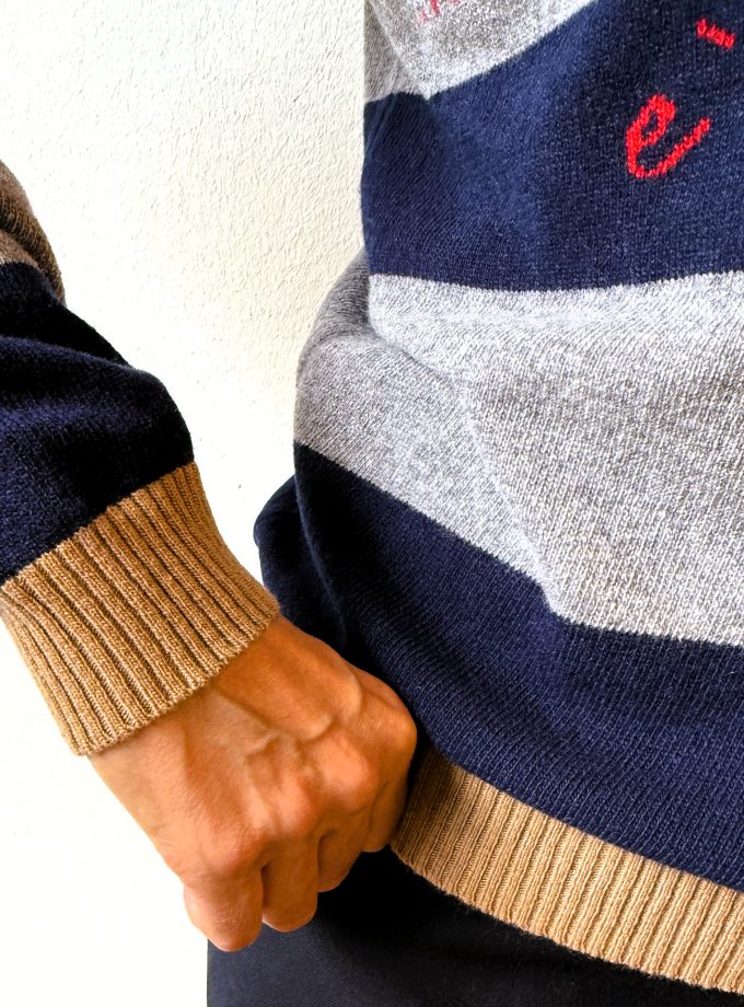 Maglia rigata lana e cashmere Alessia Santi