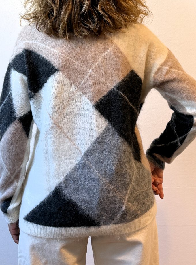 Maglia sollo V a rombi Alessia Santi