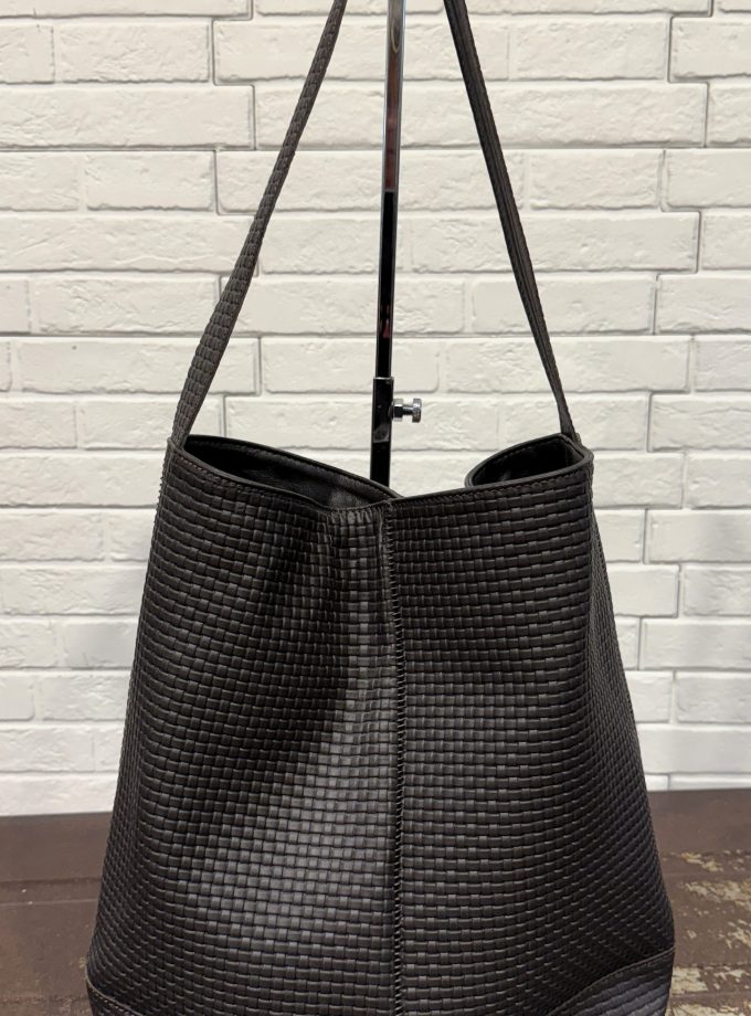 Secchiello in pelle intrecciata Alessia Santi