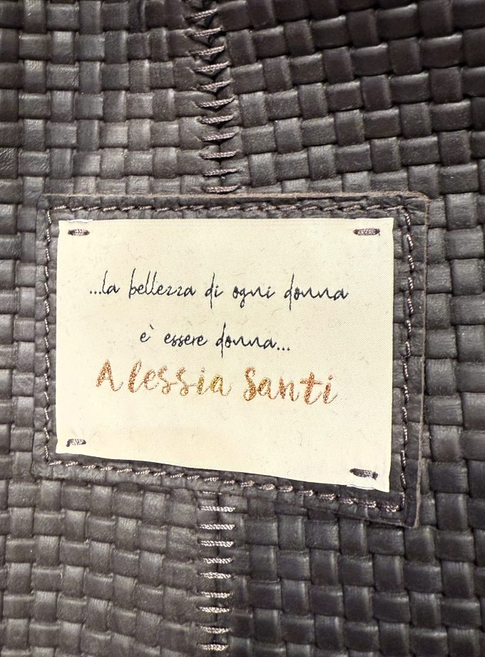 Secchiello in pelle intrecciata Alessia Santi
