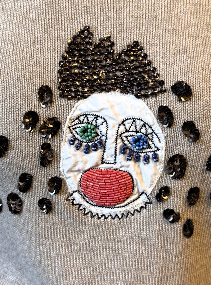 Maglia girocollo ricamata Souvenir Privée