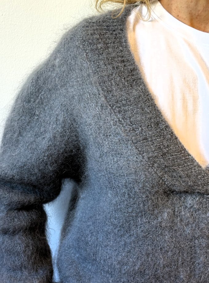 Maglia scollo V mohair Souvenir Privèe
