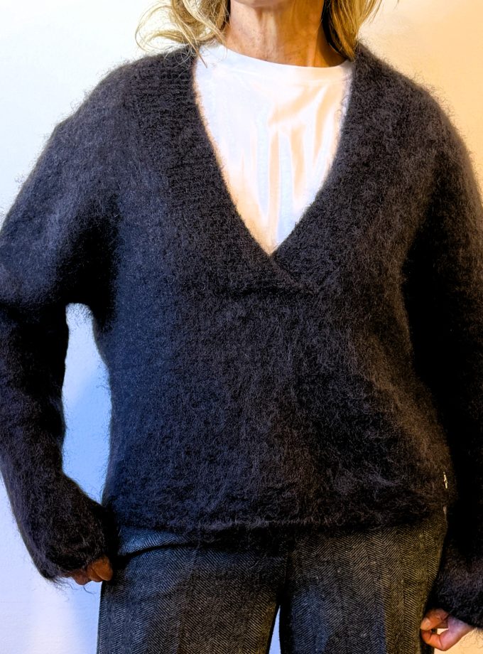 Maglia scollo V mohair Souvenir Privèe